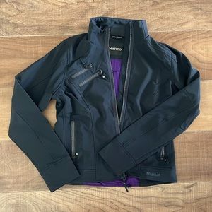 EUC Marmot women’s black biker jacket in Sz M